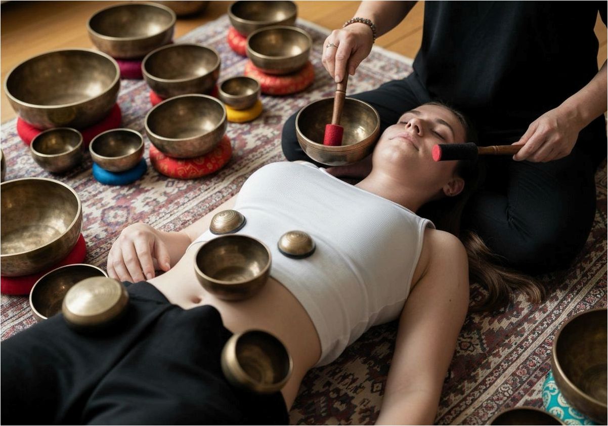 Massage using singing bowls: secrets of power